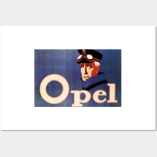 OPEL Automobiles by Hans Rudi Erdt 1911 Vintage German Plakatstil Style Advertisement Posters and Art